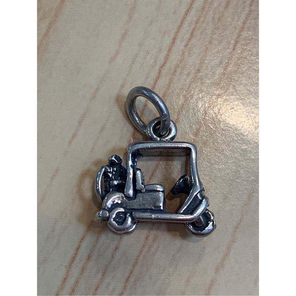 .925 Golf Cart Sterling Silver Jewelry Charm #sports